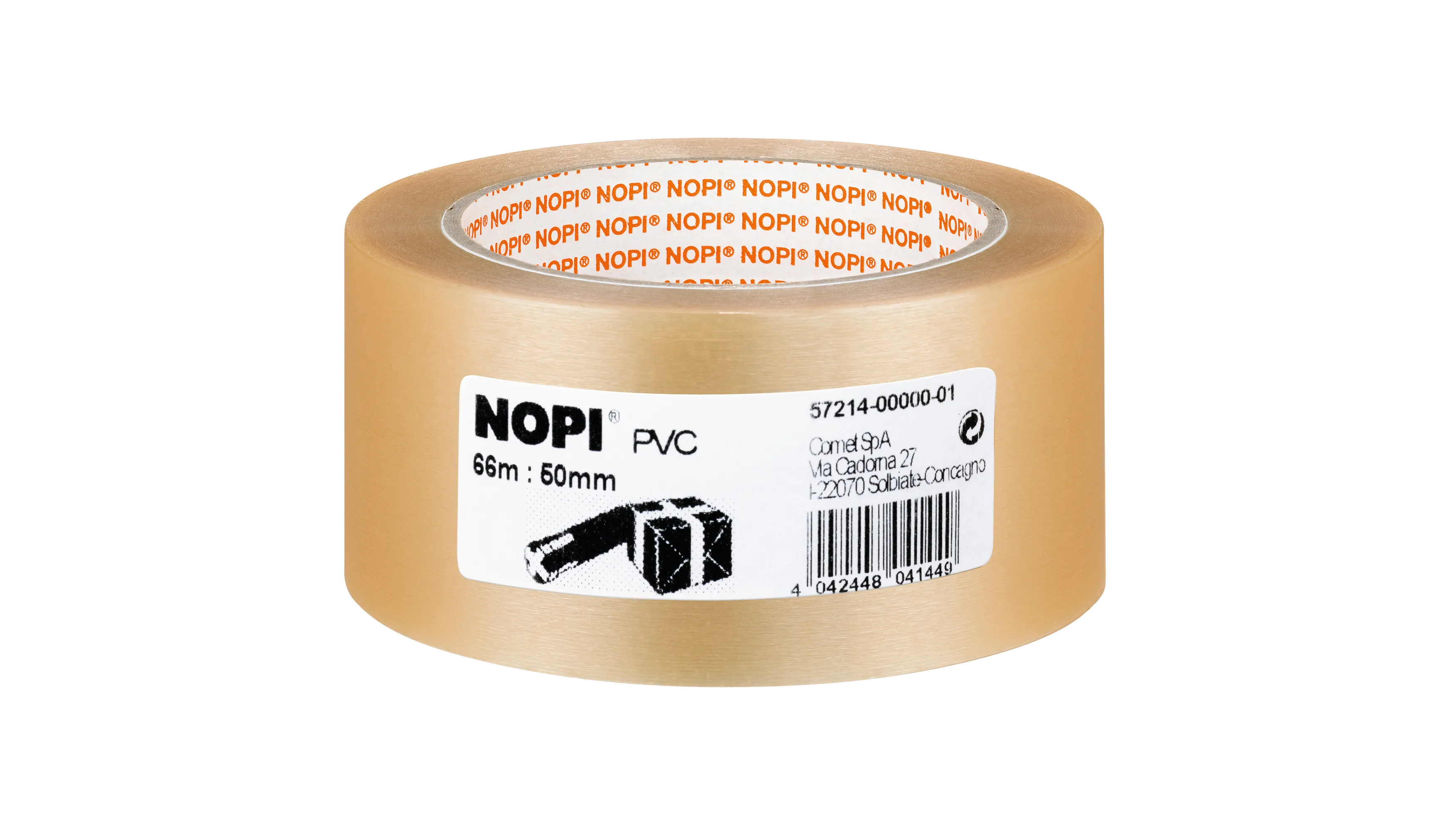 NOPI® Packband PVC 50 mm x 66 m transparent