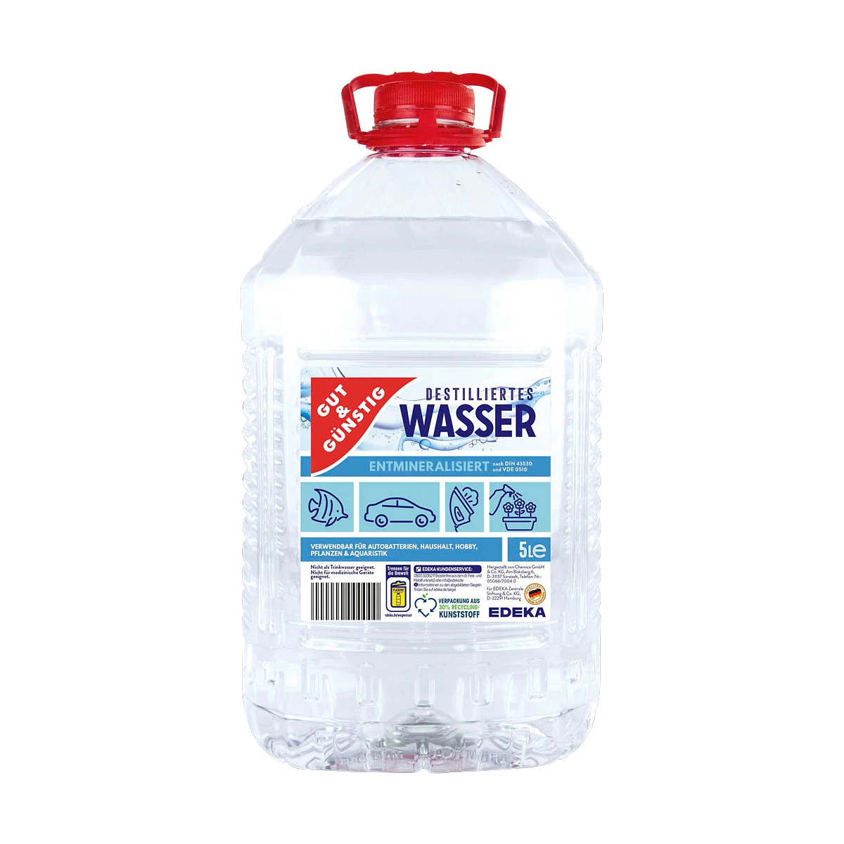 GUT & GÜNSTIG Destilliertes Wasser 5 l