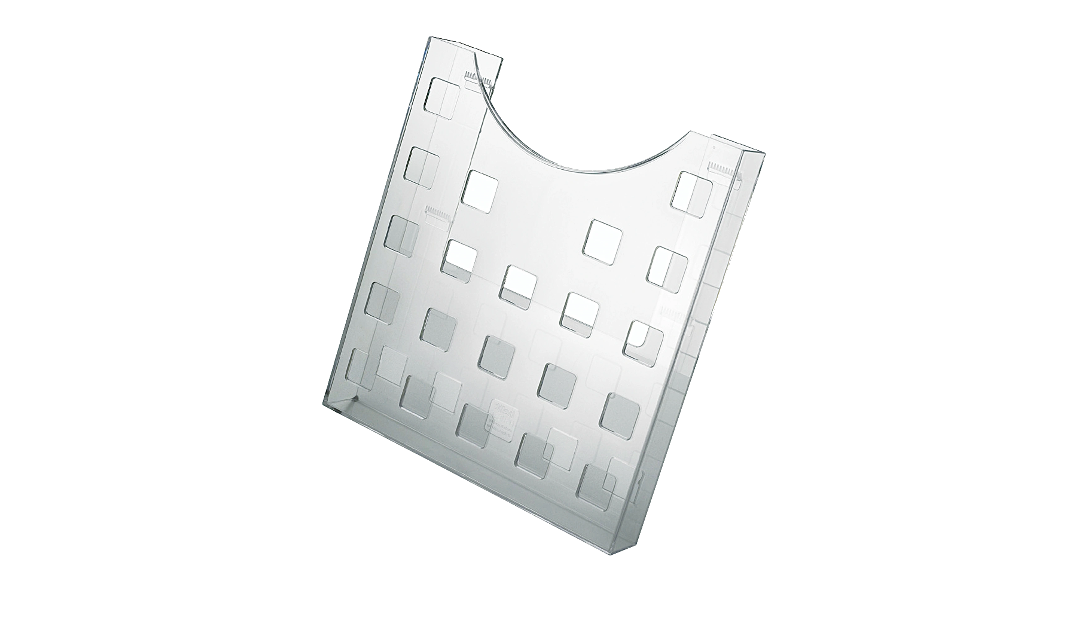 HELIT Prospekthalter the grid DIN A4 1 Fach Polystyrol glasklar