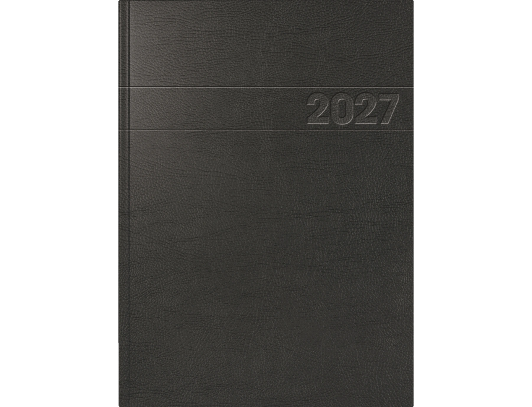BRUNNEN Buchkalender 787 2027 DIN A4 1 Tag/1 Seite Kunststoff schwarz