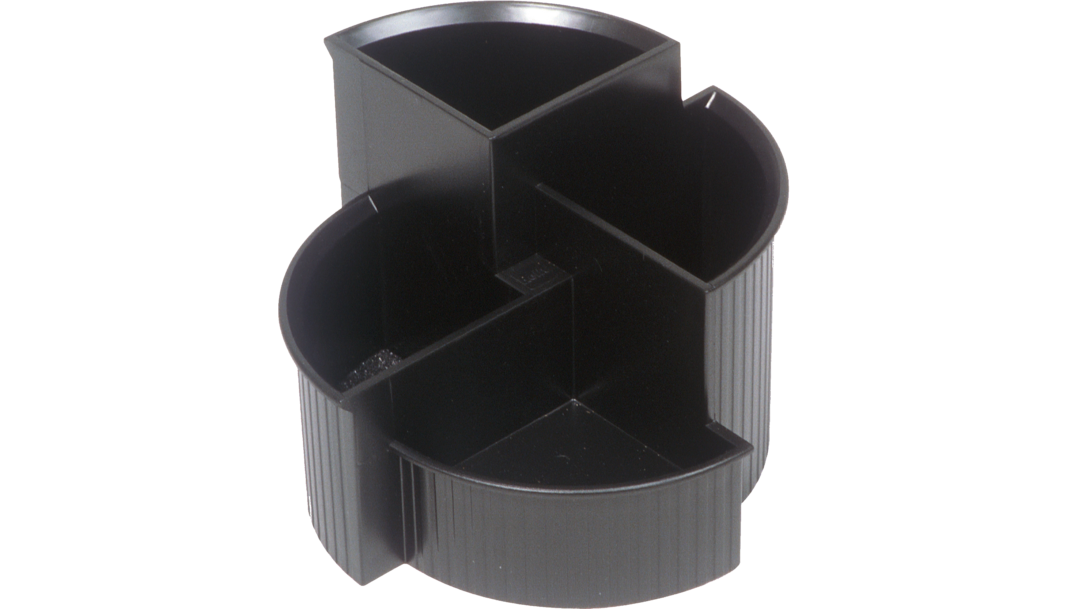 HELIT Stifteköcher the hub line 4 Fächer  14 x 10 cm (Ø x H) Polystyrol schwarz