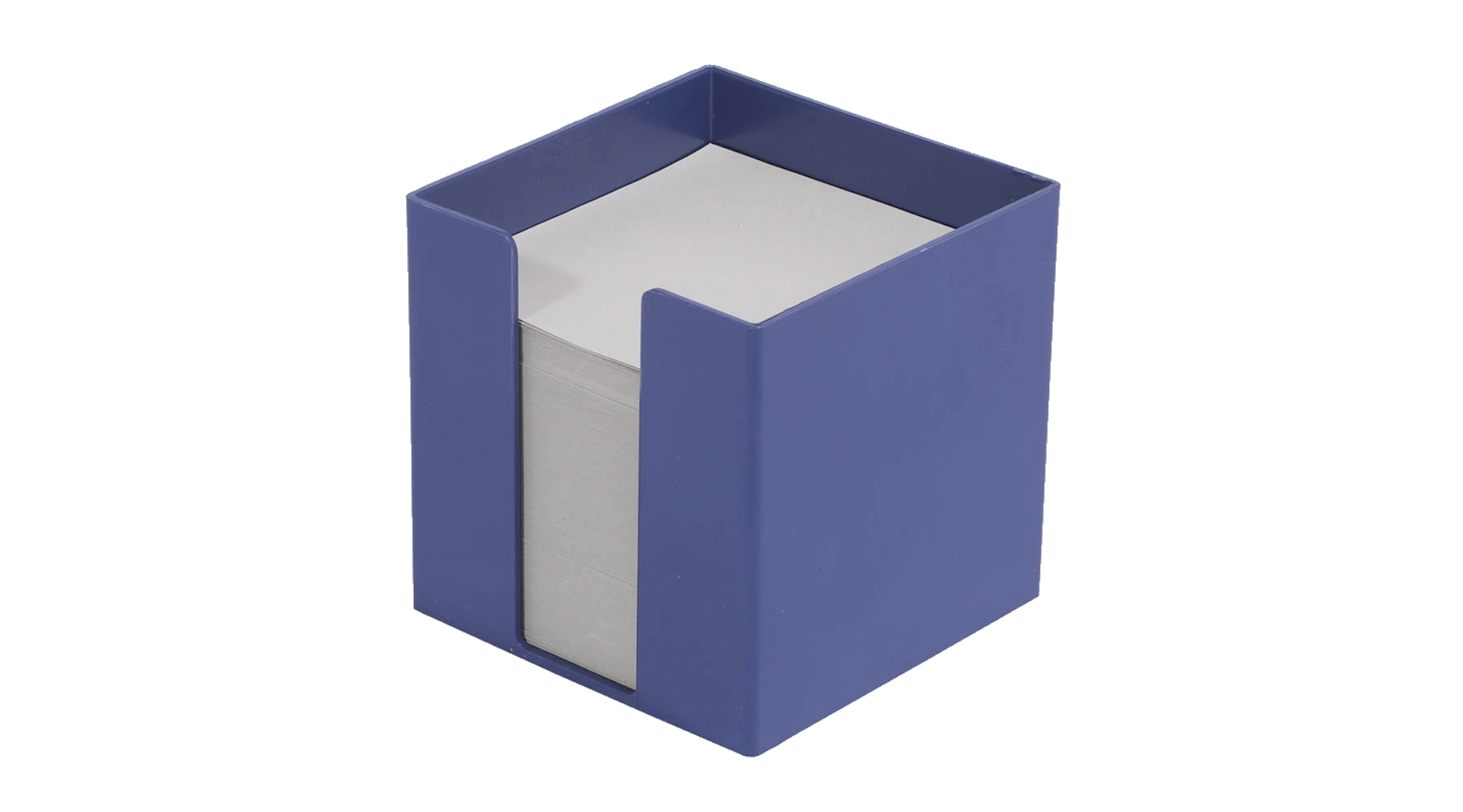 Zettelbox 9,5 x 9,5 x 9,5 cm (B x H x T) Polystyrol  inkl. 700 Notizzettel dunkelblau