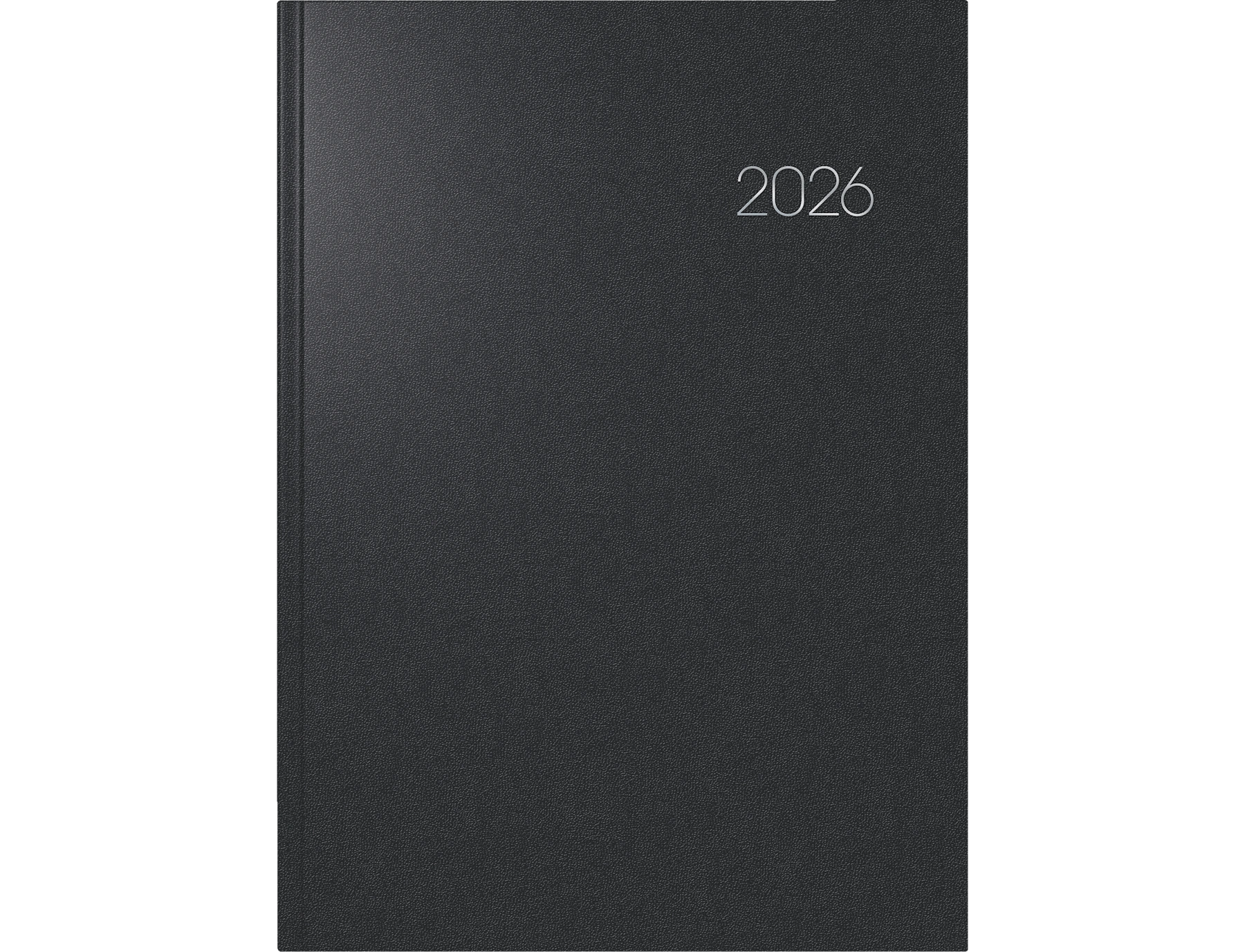 BRUNNEN Buchkalender Balacron DIN A4 2026 1 Tag/1 Seite schwarz