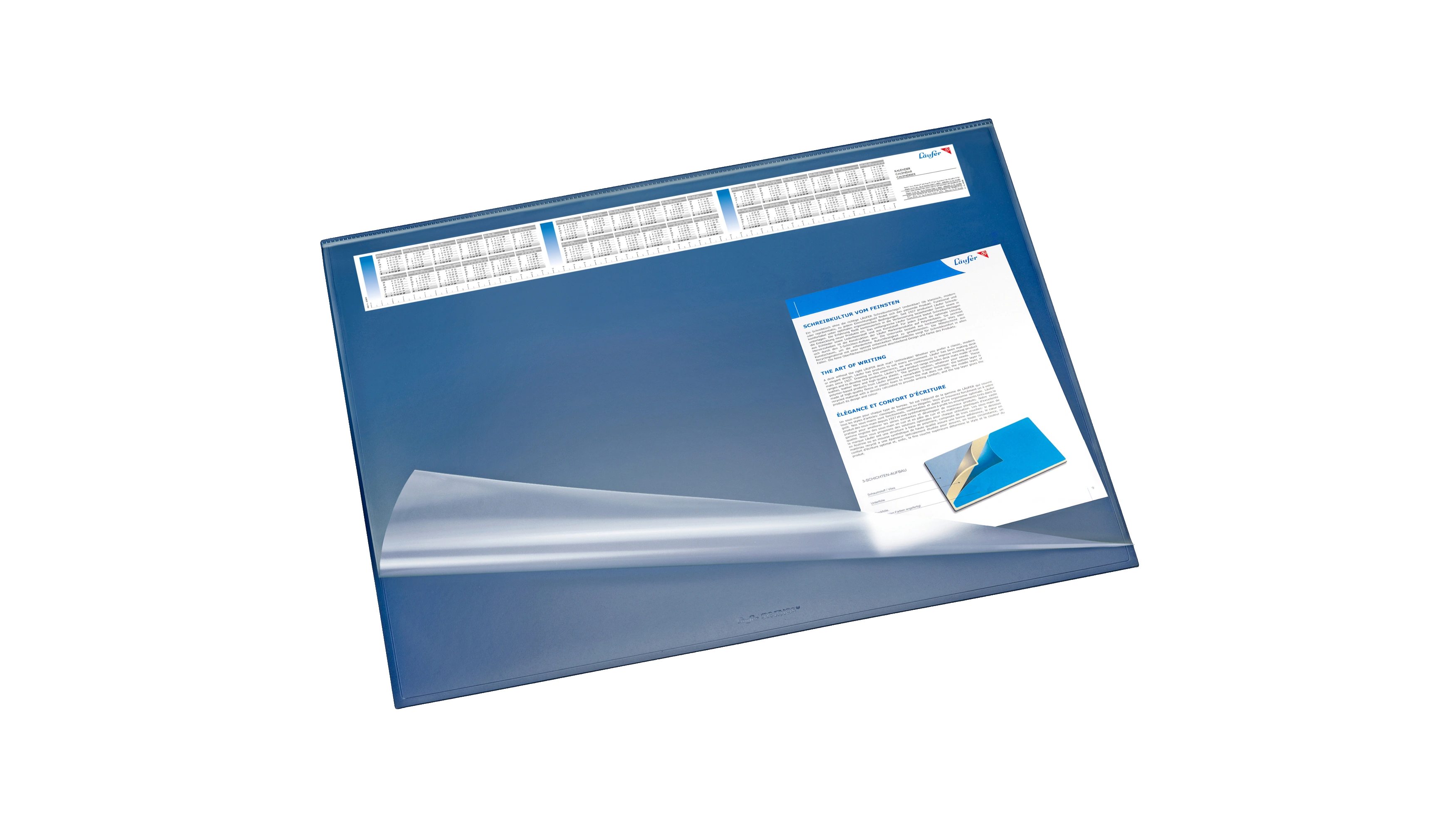 LÄUFER Schreibunterlage Synthos VSP mit Kalender 65 x 52 cm (B x H) blau