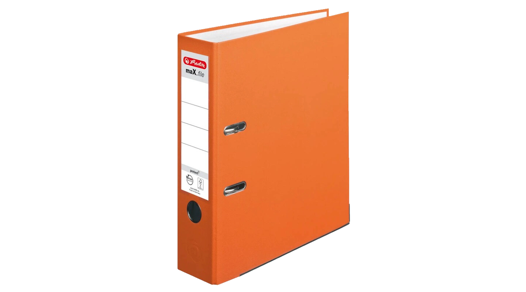 HERLITZ maX.file protect Ordner DIN A4 80 mm Kunststoff orange