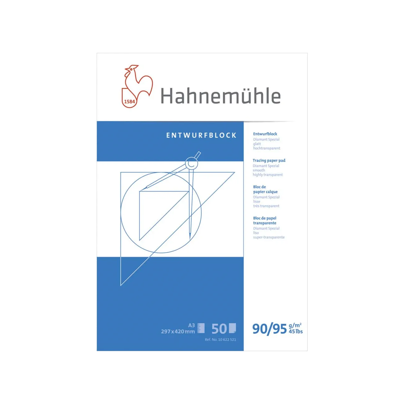 HAHNEMÜHLE Transparentpapierblock A3 50Blatt 90/95 g/m²