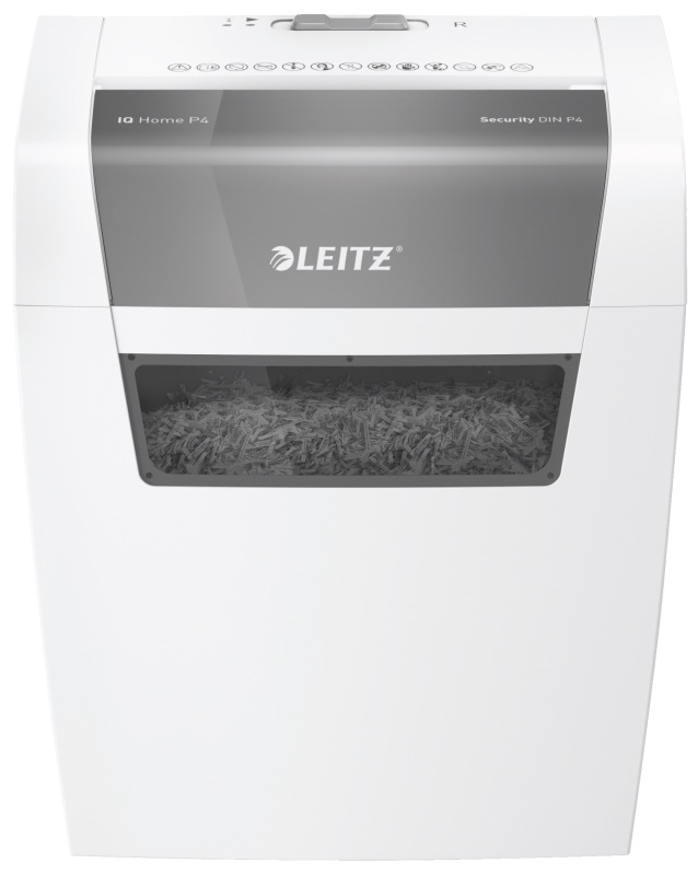 LEITZ Aktenvernichter IQ Home Partikelschnitt P-4 weiß