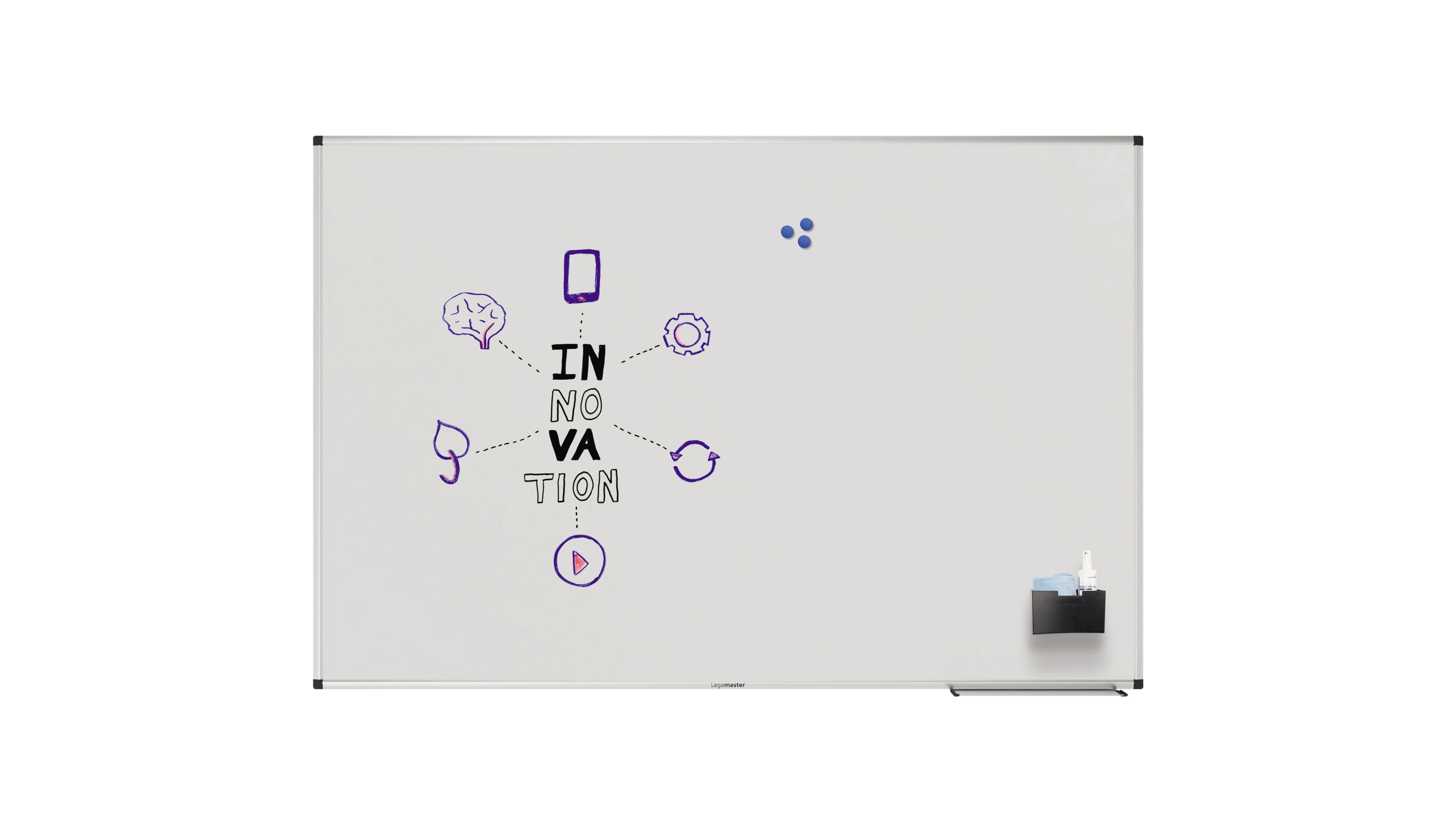 LEGAMASTER Whiteboard UNITE  150 x 100 cm (B x H) lackierter Stahl weiß