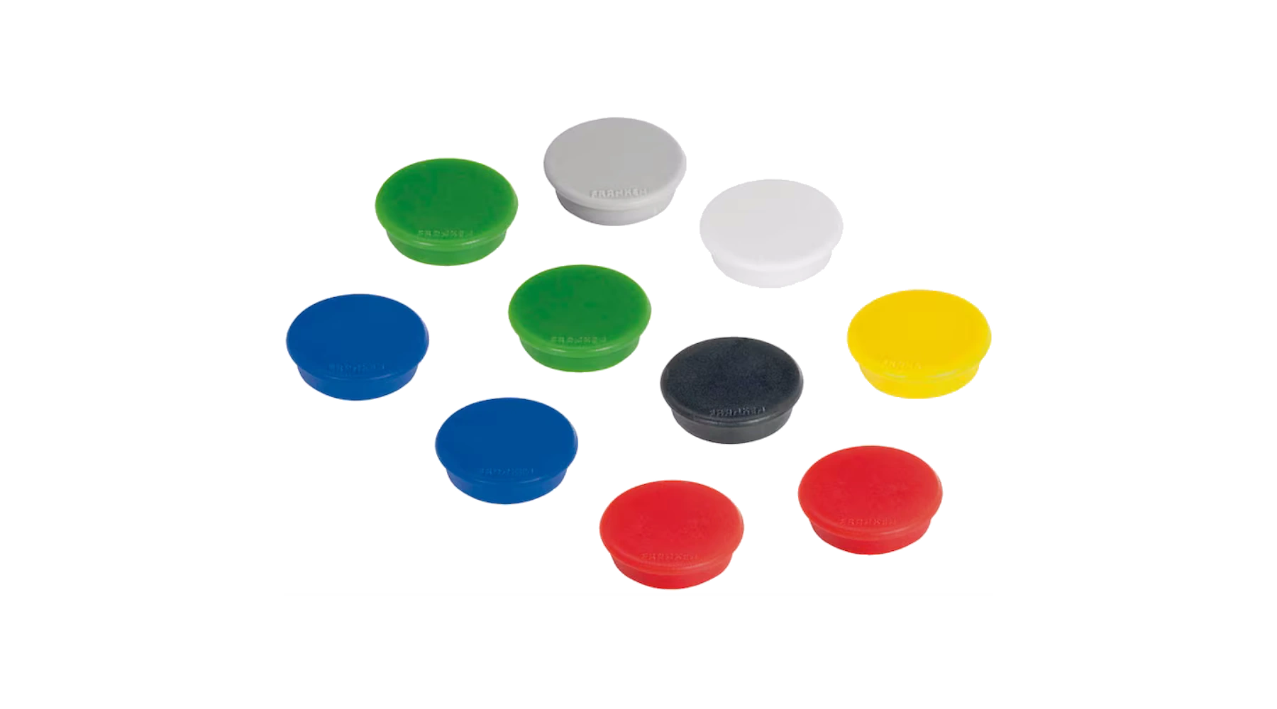 FRANKEN Magnete Ø 32 mm 0,8 kg 10 Stück/Pack farbig sortiert