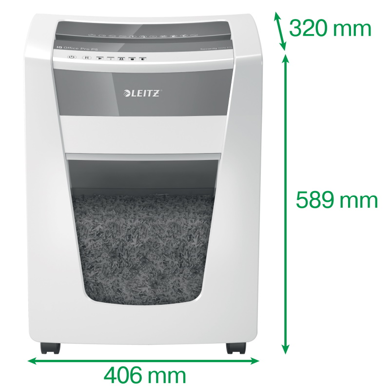 LEITZ Aktenvernichter IQ Office Pro Partikelschnitt P-5 weiß