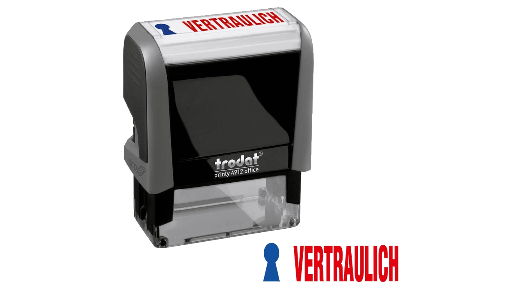 TRODAT® Textstempel Office Printy™ 4912 47 x 18 mm (B x H) "VERTRAULICH" blau/rot