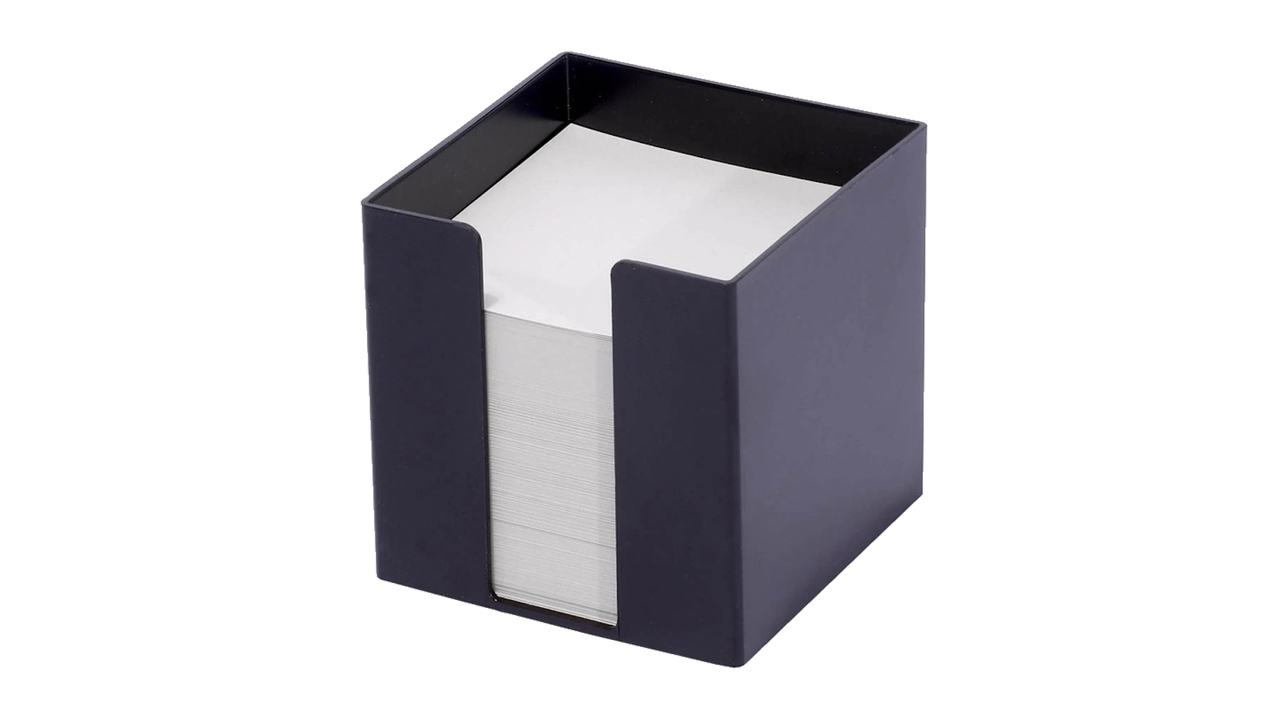 Zettelbox 9,5 x 9,5 x 9,5 cm (B x H x T) Polystyrol inkl. 700 Notizzettel schwarz