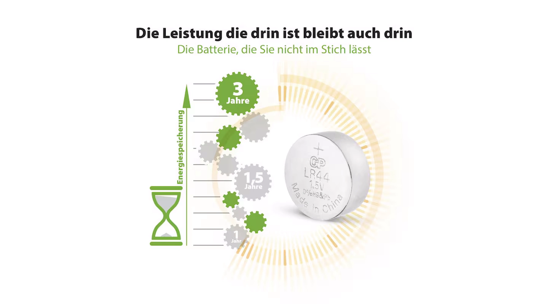 GP Knopfzellen V 13 GA/LR44 Alkali-Mangan 1,5 V 10 Stück/Pack