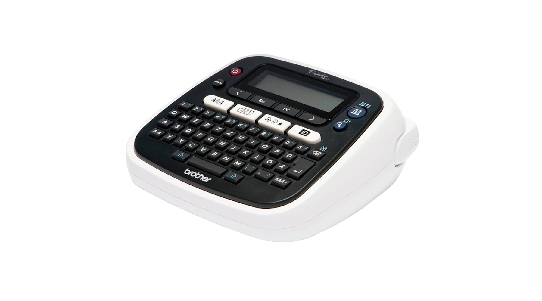BROTHER Beschriftungsgerät PT-D200BWVP mit QWERTZ-Tastatur schwarz/weiß