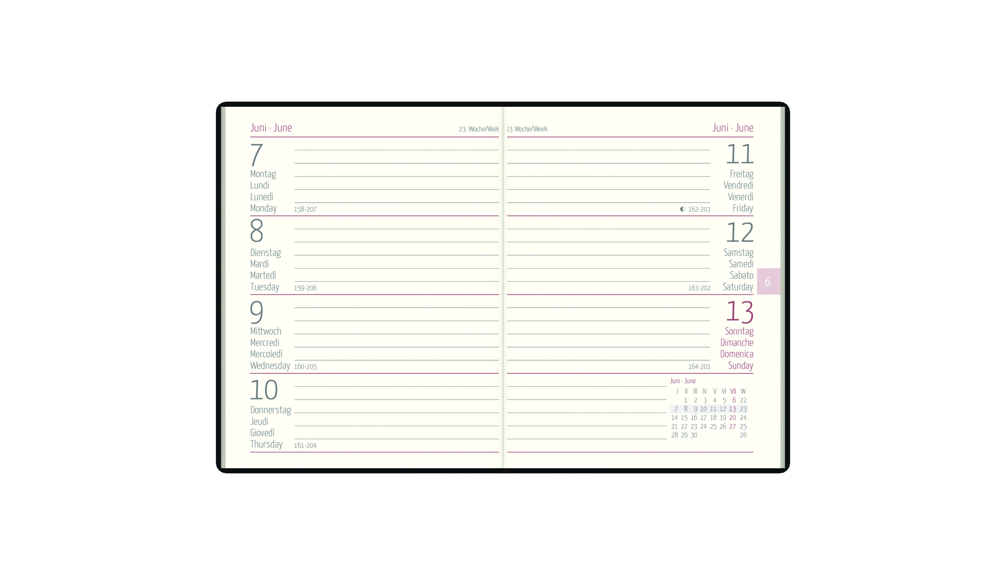 ZETTLER Taschenkalender 660 2027 1 Woche/2 Seiten 8,3 x 10,7 cm (B x H) Kunststoff schwarz