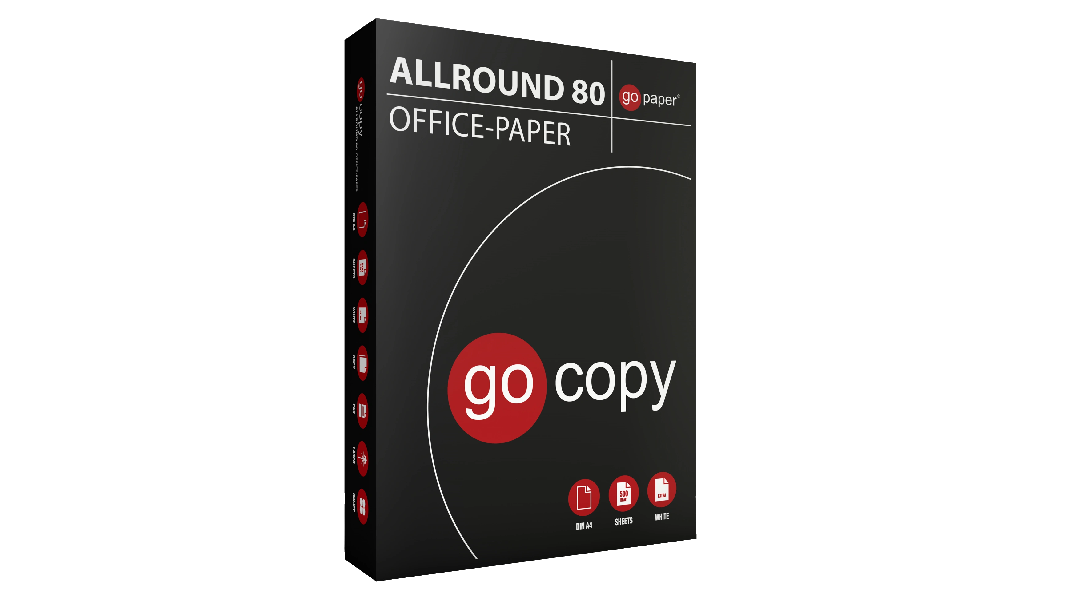 GO COPY Kopierpapier Allround 80 DIN A4  75 g/m² 500 Blatt/Pack weiß