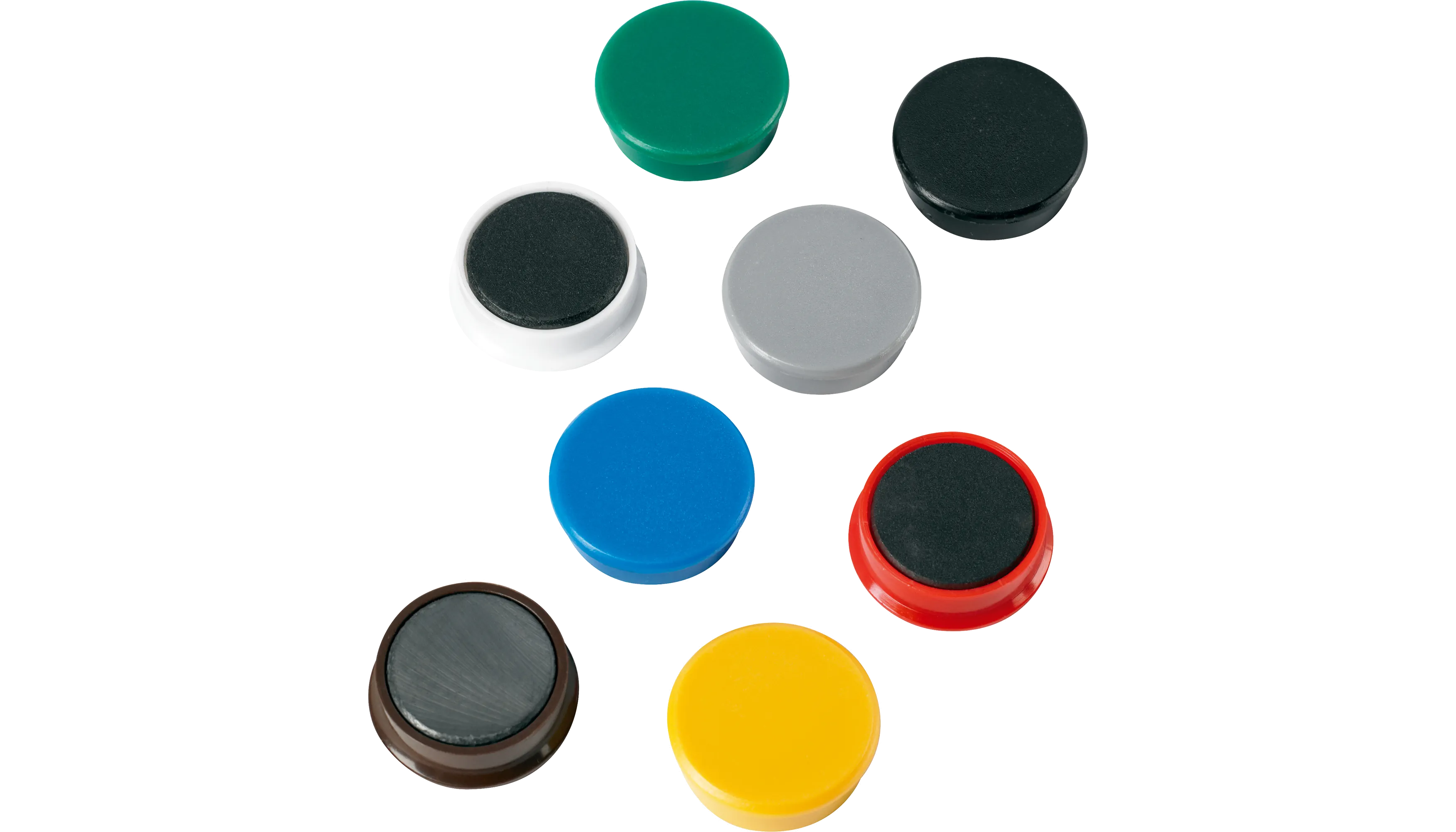 ALCO Magnete rund 38 x 13,5 mm (Ø x H)  2,5 kg 10 Stück/Pack farbig sortiert