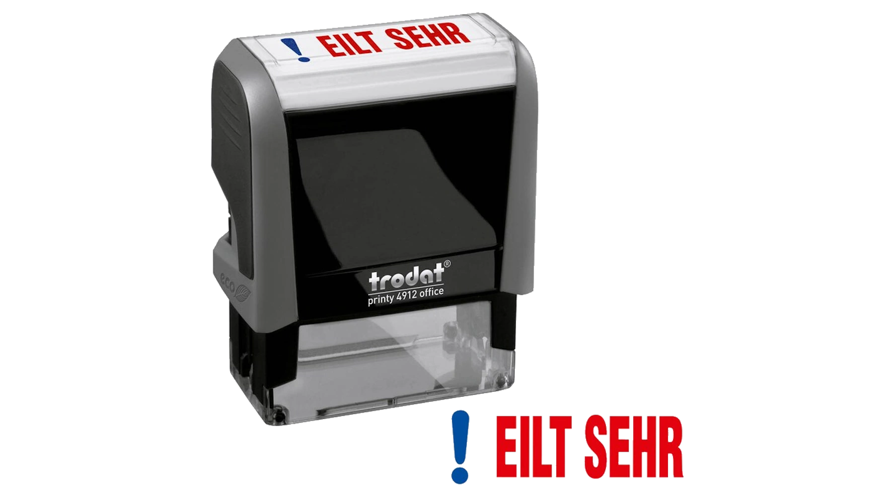 TRODAT® Textstempel Office Printy™ 4912 47 x 18 mm (B x H) "EILT SEHR" blau/rot