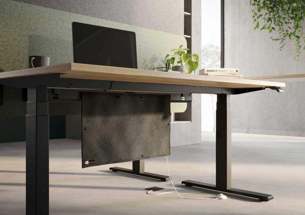 Schreibtisch-Heizung Infrarot anthrazit 400 x 700 x 8 mm 230 V / 50 HZ