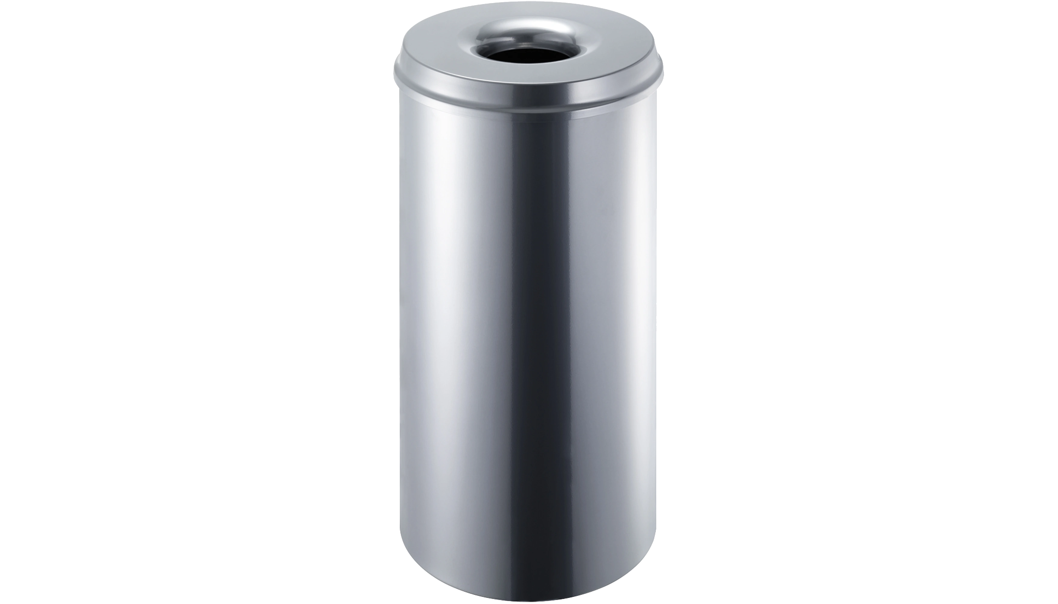 HELIT Papierkorb the guardian 50 Liter 36,3 x 63 cm (Ø x H) Edelstahl silber
