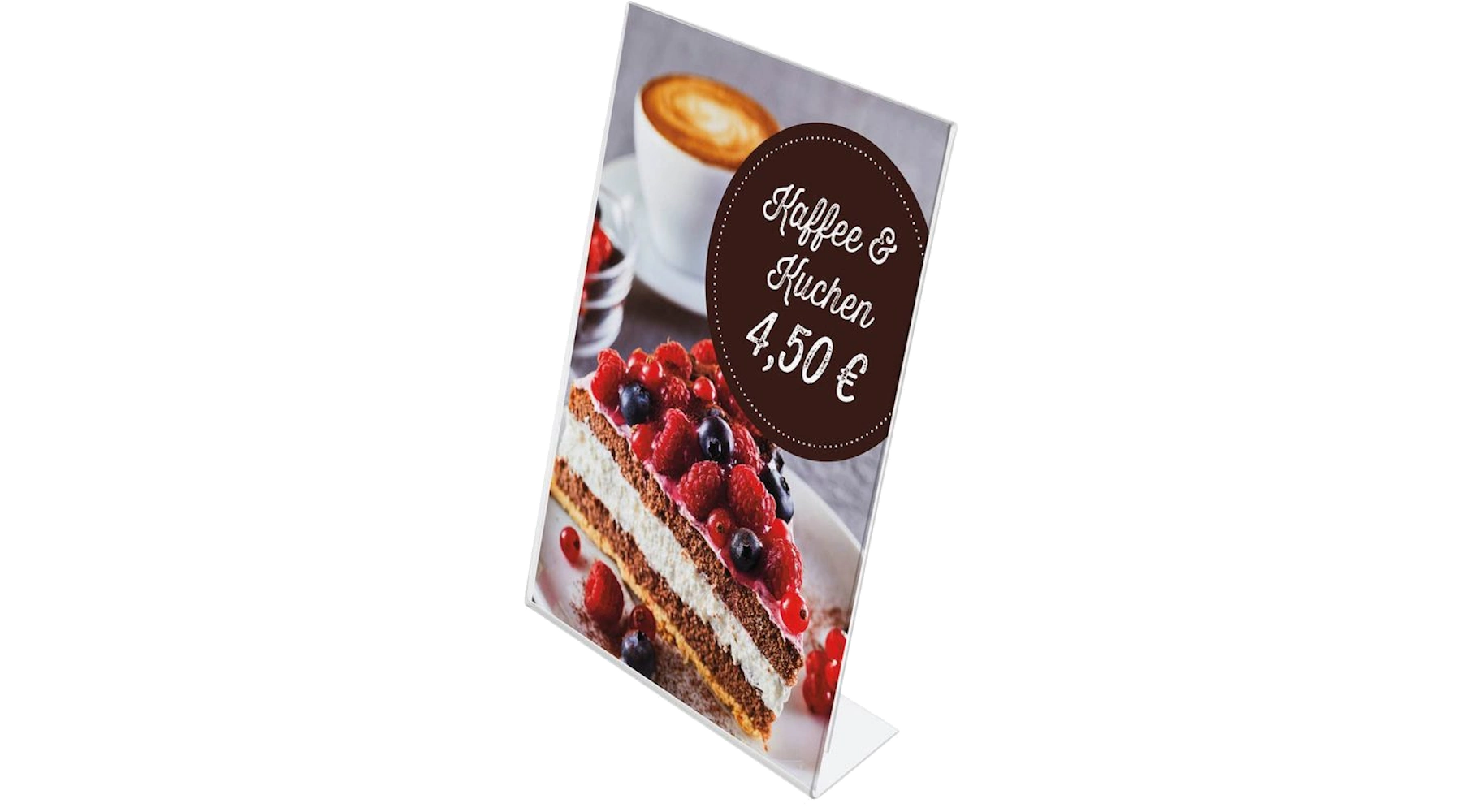 DEFLECTO® Tischaufsteller Classic Image L-Form DIN A4 Maße: 21 x 29,7 x 7 cm (B x H x T) transparent 
