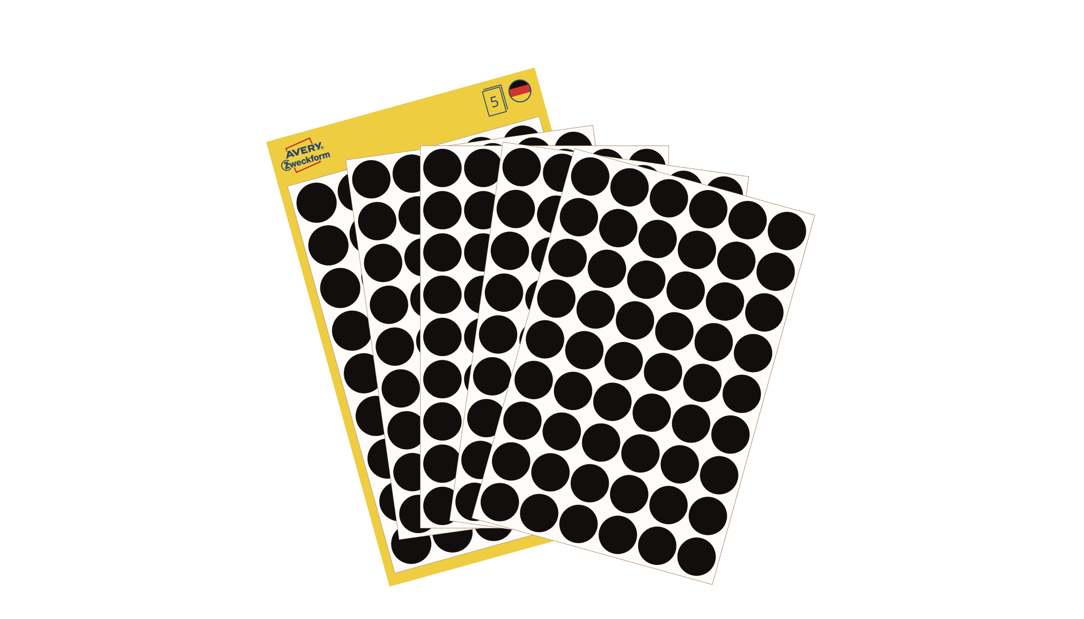 AVERY ZWECKFORM Markierungspunkt Ø 12 mm  270 Stück/Pack schwarz