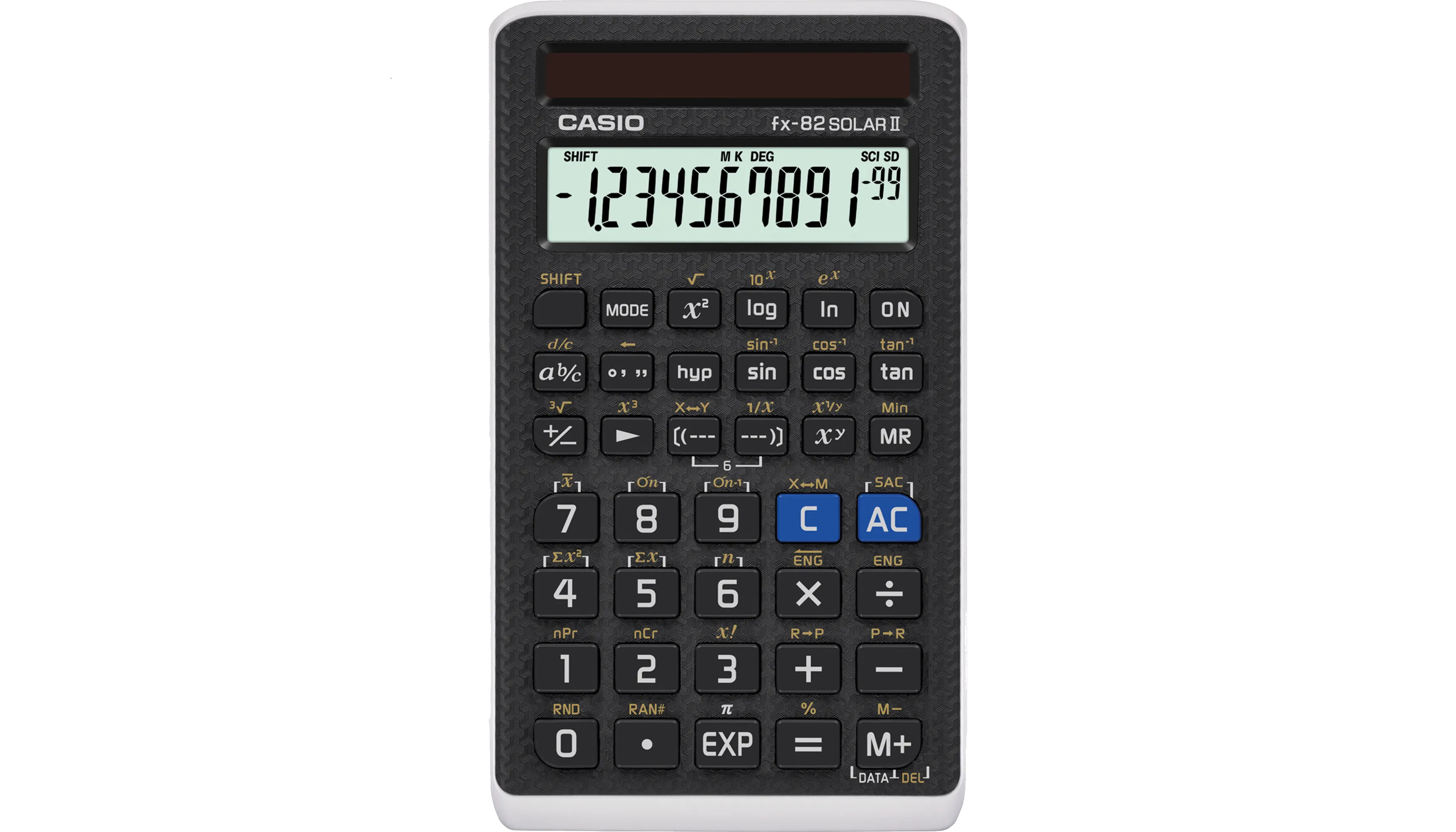 CASIO® Wissenschaftlicher Taschenrechner FX-82Solar II 10+2-stellig Solar schwarz