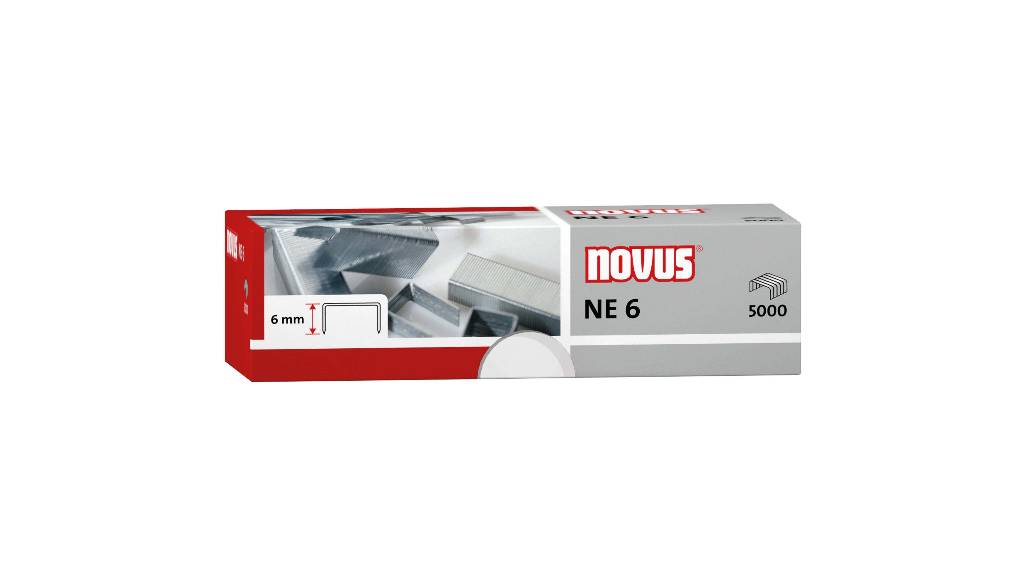 NOVUS Heftklammer NE6 Elektrohefter Stahl, verzinkt  5.000 Stück/Pack
