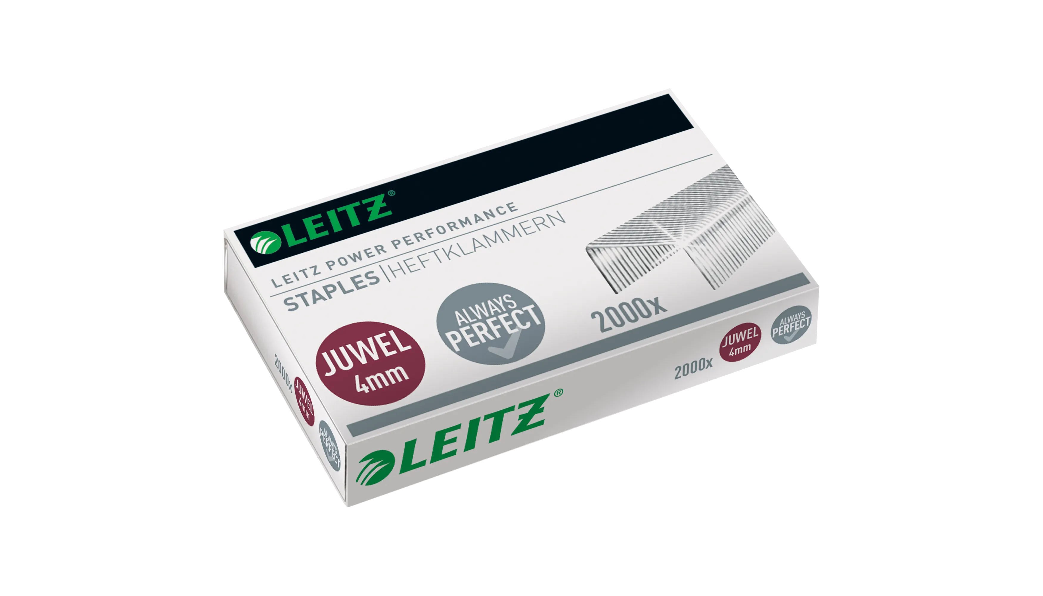 LEITZ Heftklammer Juwel 4 mm 1 Pack= 2.000 Stück