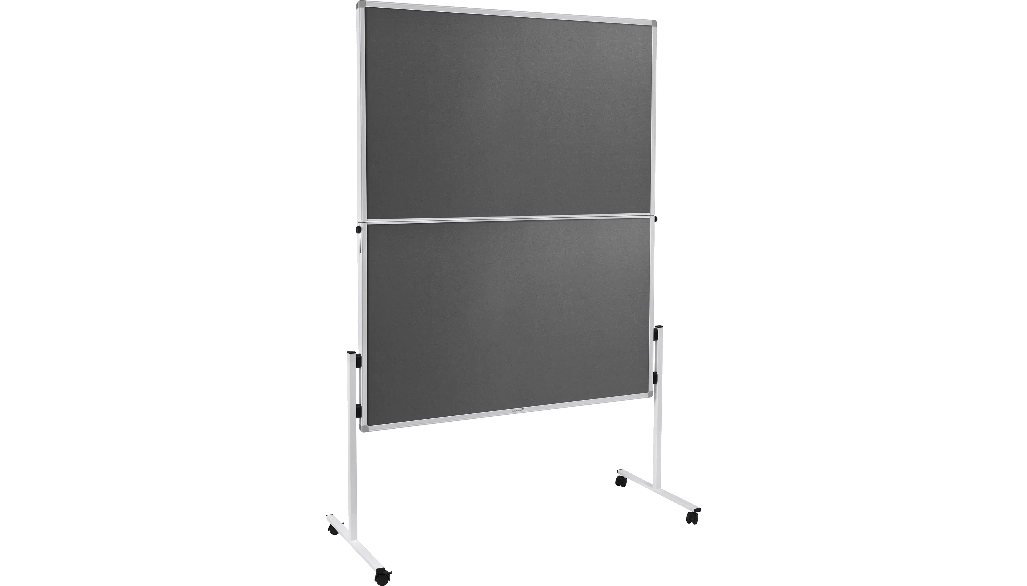 LEGAMASTER Moderationswand ECONOMY 120 x 150 cm klappbar Filz grau mit Rollen