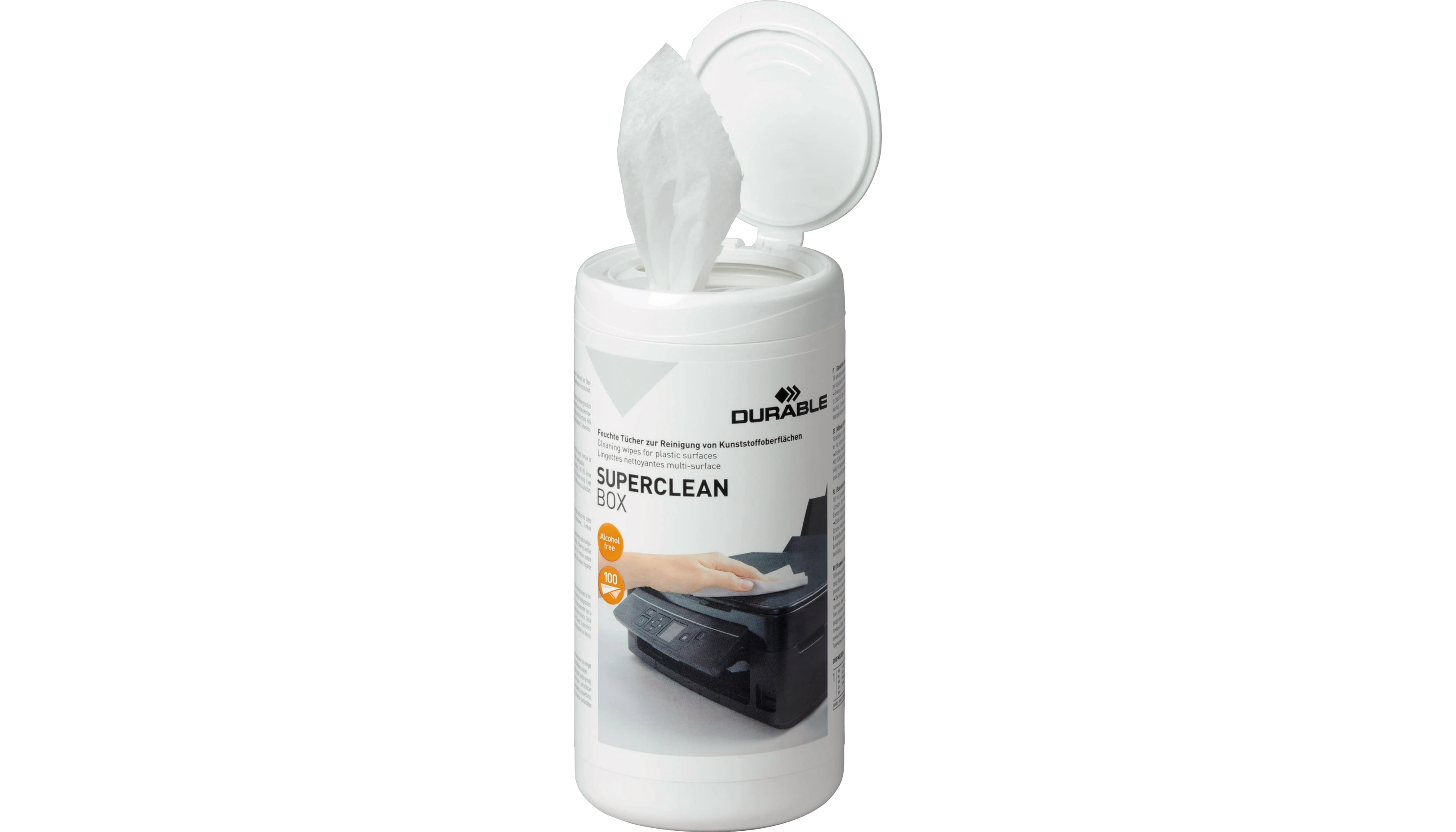 DURABLE Reinigungstuch SUPERCLEAN BOX antistatisch 100 Stück/Pack