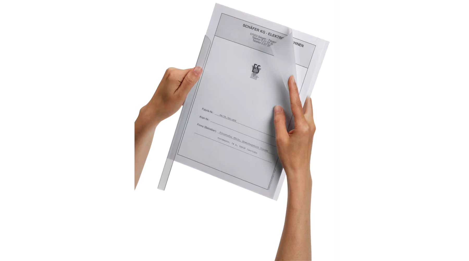 DURABLE Klemmschienenhüllle DIN A4  max. 100 Blatt 50 Stück/Pack transparent