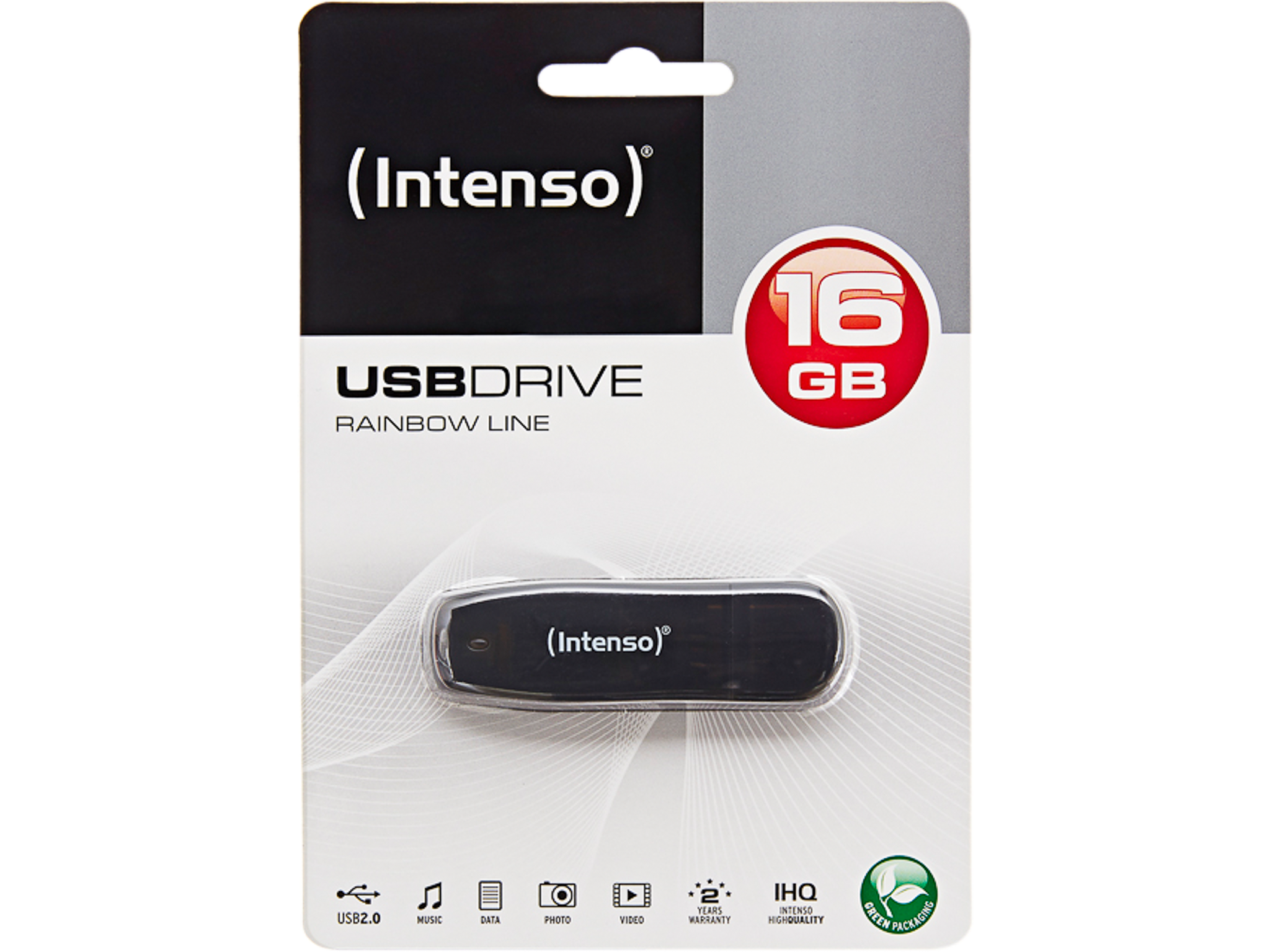 INTENSO USB-Stick Rainbow Line 16 GB schwarz