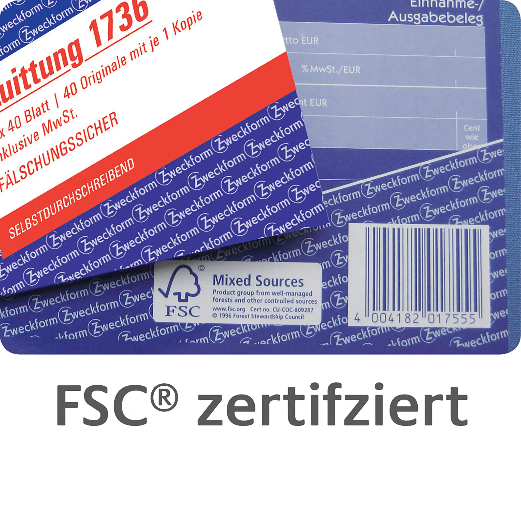 Avery Zweckform Quittung DIN A6 2x40 Bl.