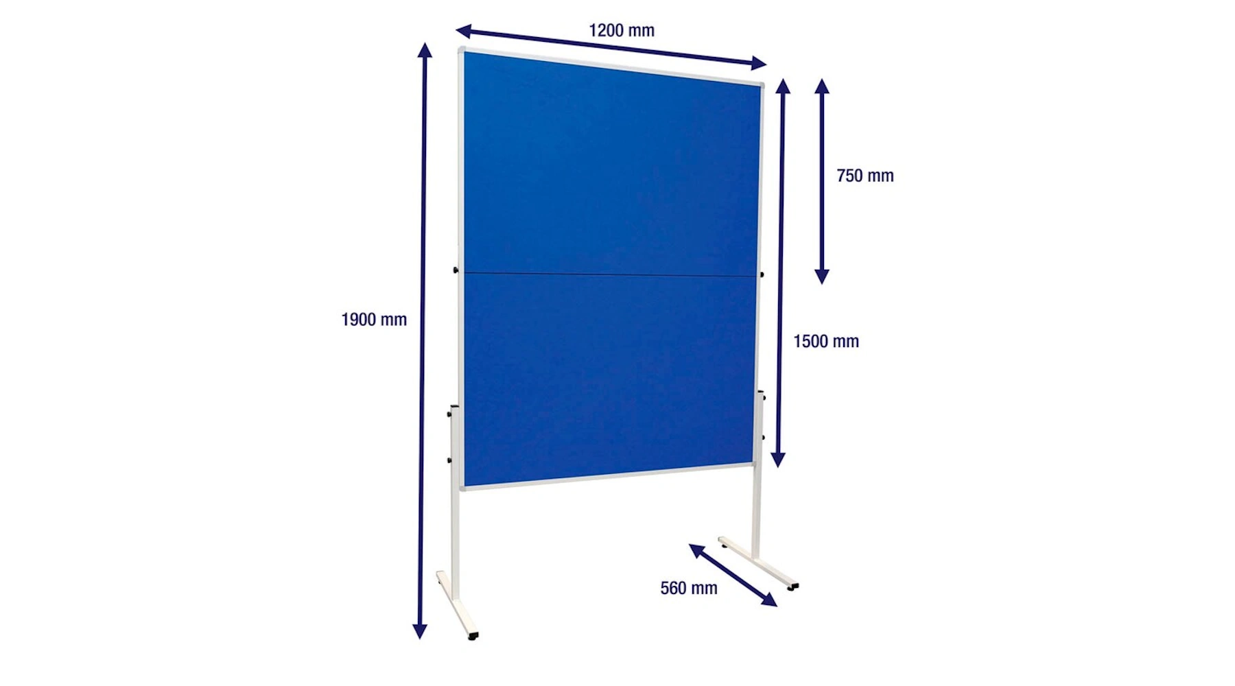 FRANKEN Moderationstafel X-tra!Line Filz  120 x 150 cm (B x H) blau