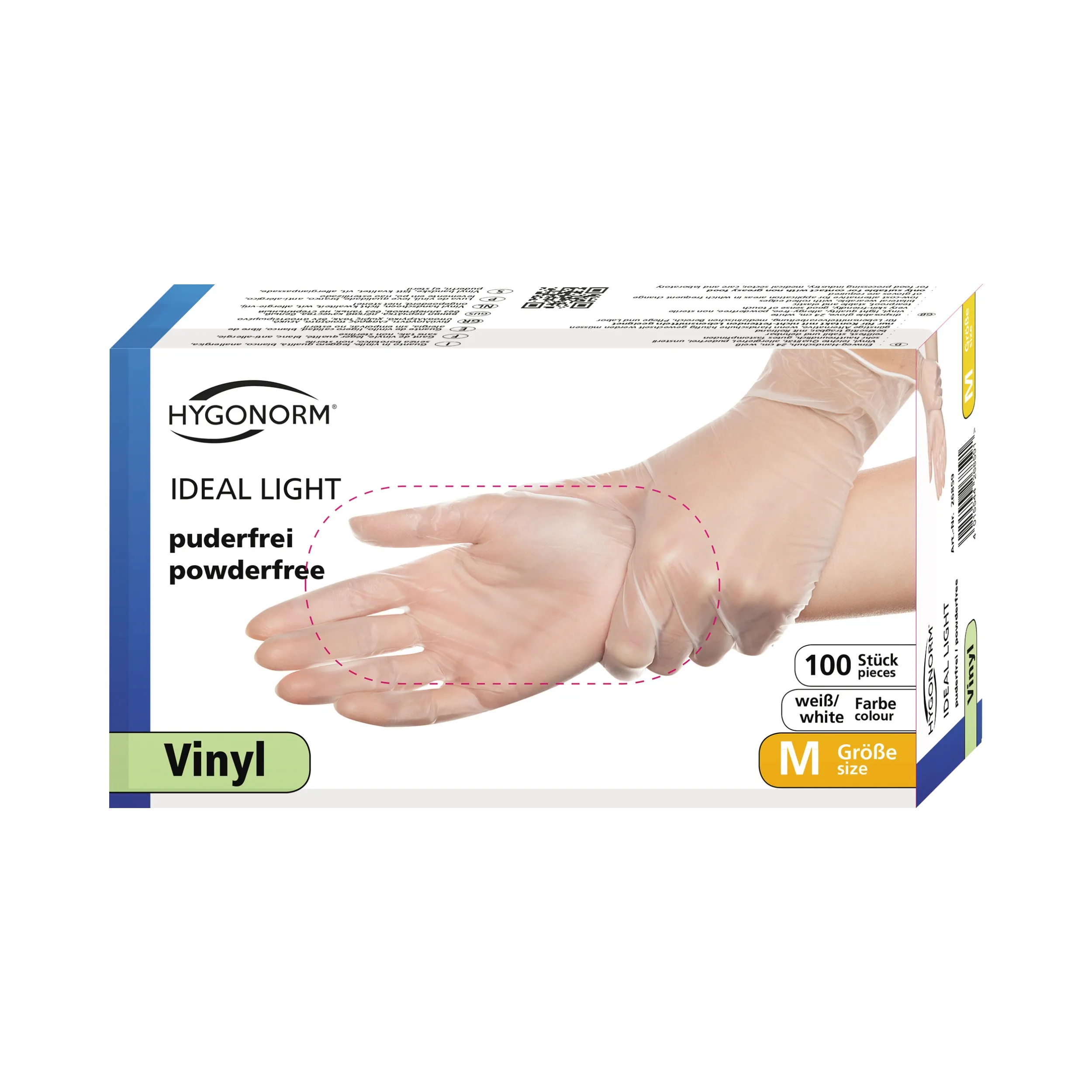 HYGONORM Einweghandschuh IDEAL LIGHT M transparent 100 Stück/Pack