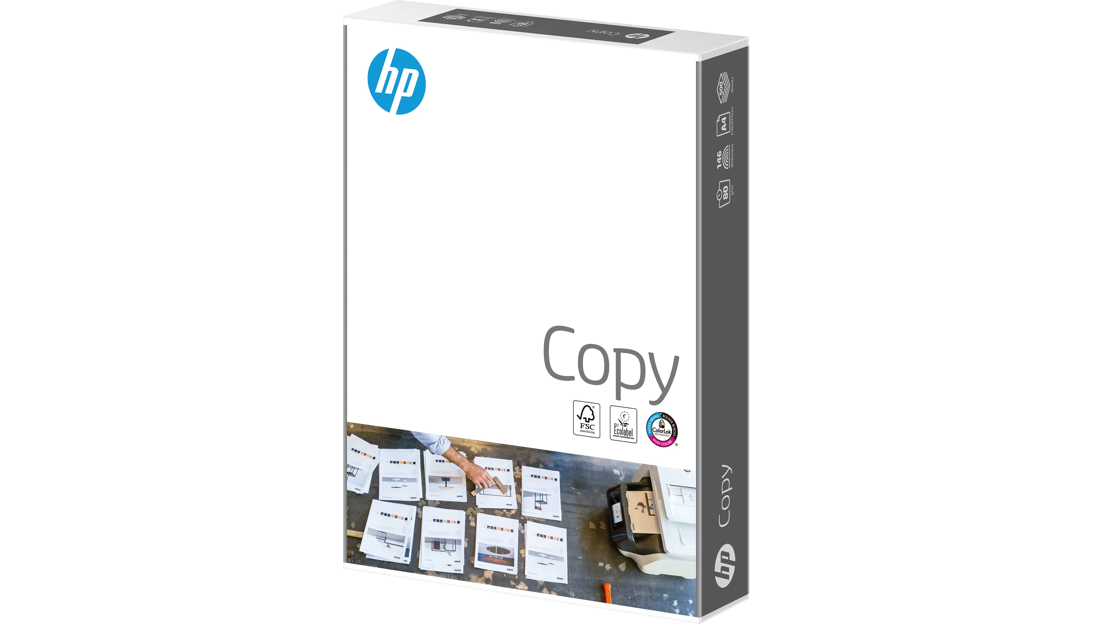 HP Kopierpapier Copy DIN A4 80 g/m² weiß 500 Blatt/Pack